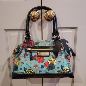 Betsy Johnson Bright Blue Tote Bag with Shoulder Strap